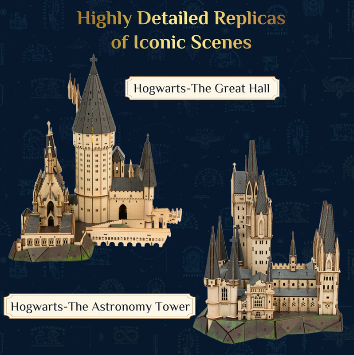 HARRY POTTER - HOGWARTS - THE GREAT HALL - WOODEN SCENE - Immagine 4