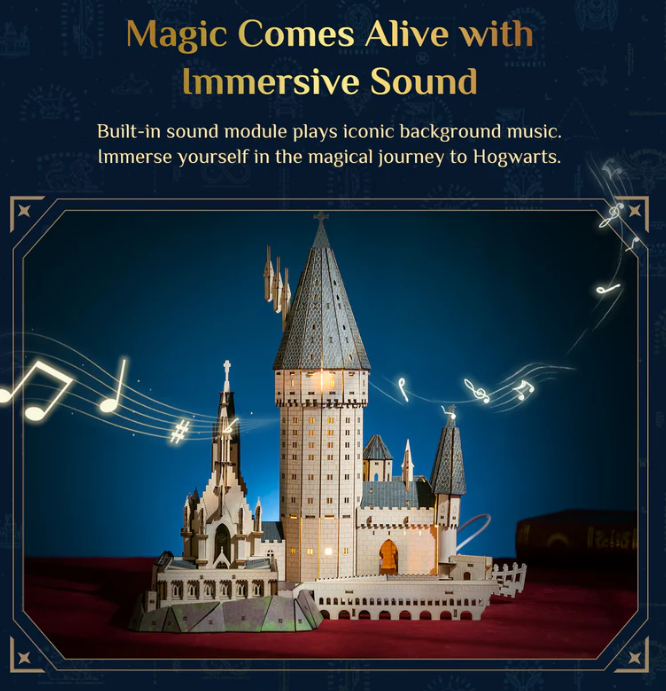 HARRY POTTER - HOGWARTS - THE ASTRONOMY TOWER - WOODEN SCENE - Immagine 7