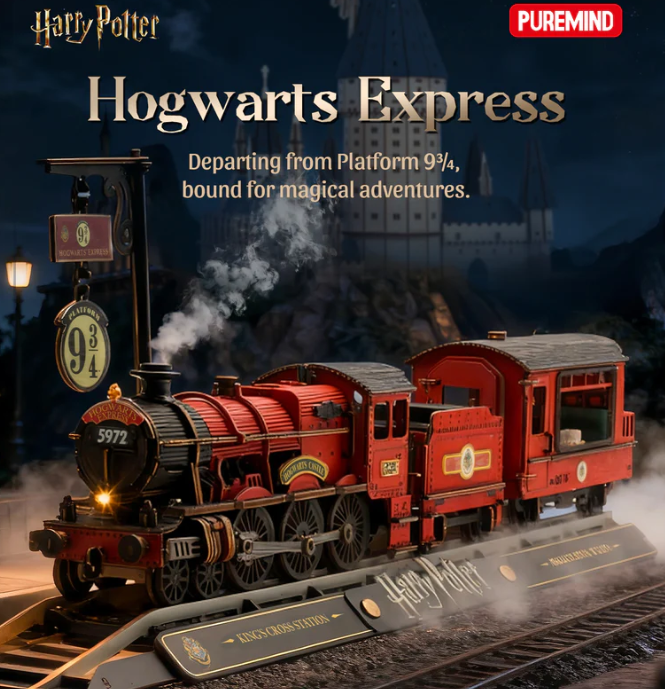 HARRY POTTER - MAGIC COLLECTIBLES - HOGWARTS EXPRESS - WOODEN SCENE - Immagine 2