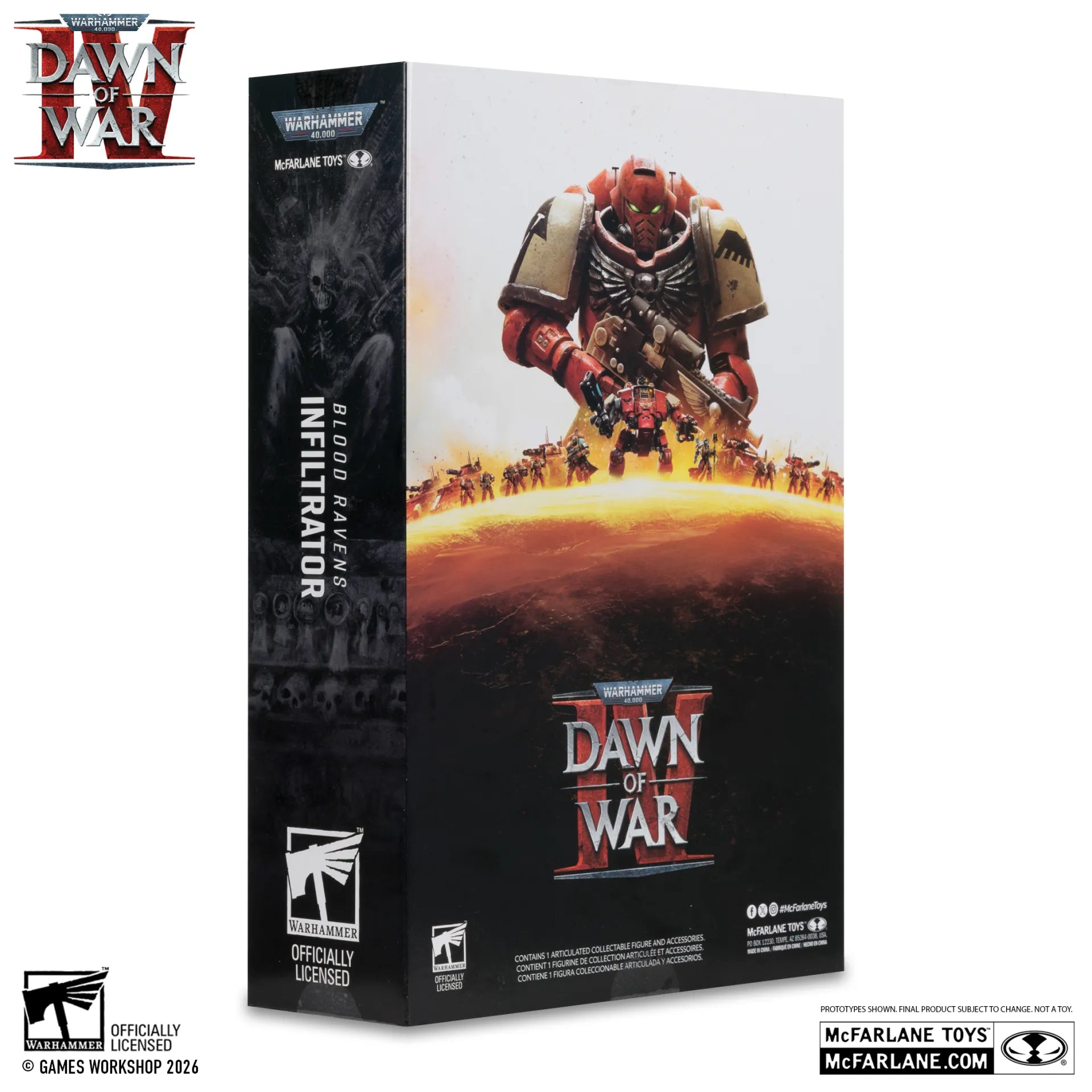 WARHAMMER 40000 FIGURES - BLOOD RAVENS SERGEANT INFILTRATOR (DAWN OF WAR 4) - ACTION FIGURE 18CM - Immagine 3