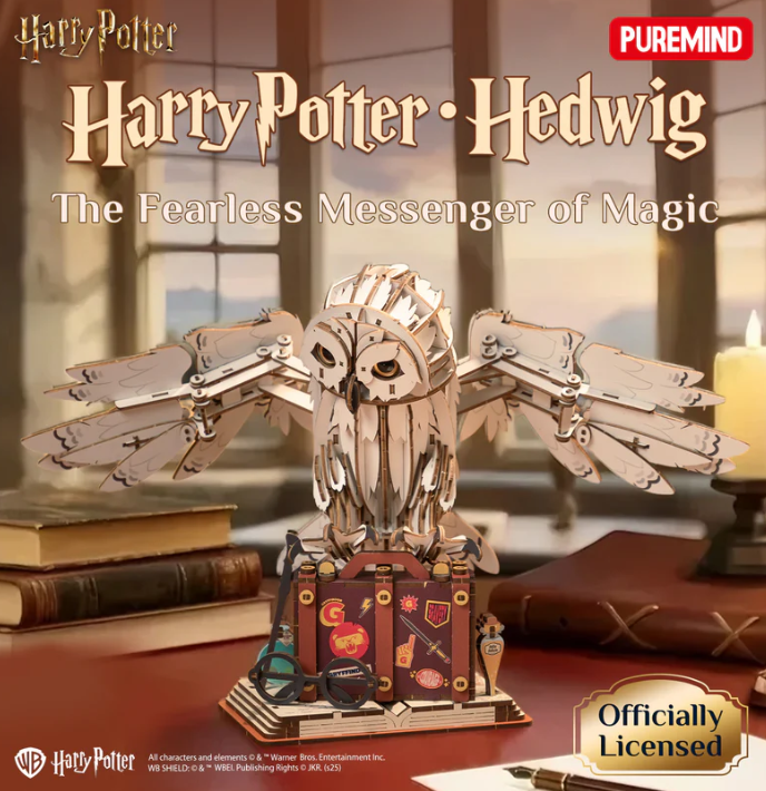 HARRY POTTER - MAGIC COLLECTIBLES - HEDWIG - WOODEN SCENE - Immagine 2