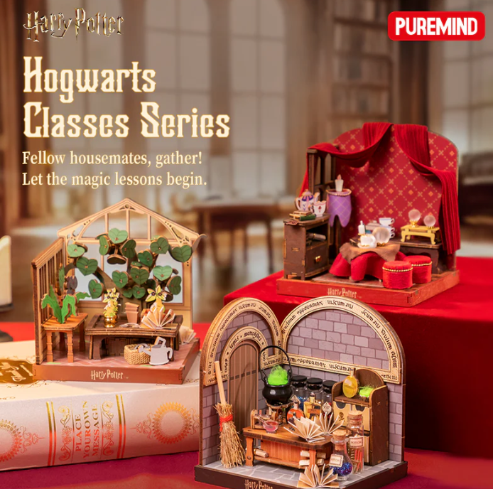 HARRY POTTER - HOGWARTS CLASSES - POTIONS CLASS - WOODEN SCENE - Immagine 3