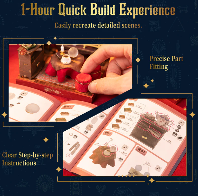 HARRY POTTER - HOGWARTS CLASSES - DIVINATION CLASS - WOODEN SCENE - Immagine 4