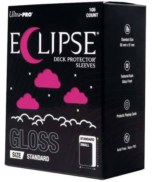 16708 - 105 ECLIPSE DECK PROTECTOR SLEEVES - STANDARD - GLOSS - HOT PINK - Immagine 2