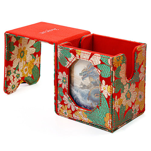 SANSEKING - BROCADE DECK BOX (130+ CARDS) - GOLDEN SUNFLOWER BOX - Immagine 2