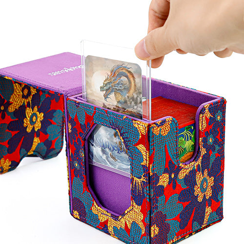SANSEKING - BROCADE DECK BOX (130+ CARDS) - FLOWER SHADOWS AT DUSK - Immagine 4