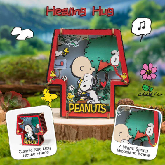 SNOOPY - WOODEN THEATER - HEALING HUG - Immagine 2