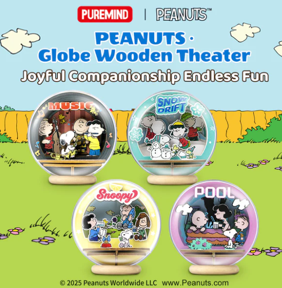 SNOOPY - GLOBE WOODEN THEATER - SNOW DRIFT - Immagine 3