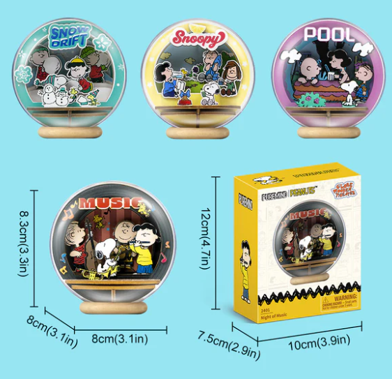 SNOOPY - GLOBE WOODEN THEATER - PICNIC PARTY - Immagine 6