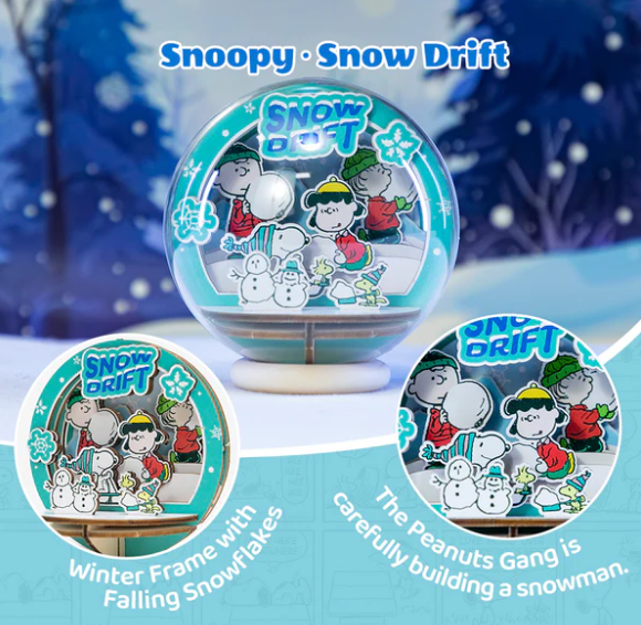 SNOOPY - GLOBE WOODEN THEATER - SNOW DRIFT - Immagine 2