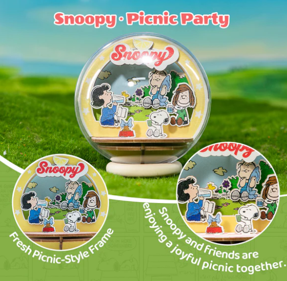 SNOOPY - GLOBE WOODEN THEATER - PICNIC PARTY - Immagine 2