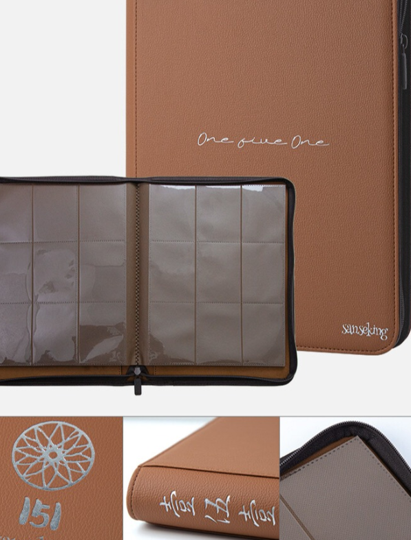 SANSEKING - 9-POCKET ZIP BINDER - 151 SERIES - 151 BROWN - Immagine 5