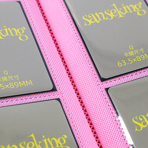 SANSEKING - 9-POCKET SIDE LOADING ZIP BINDER - LEATHER - PINK - Immagine 2