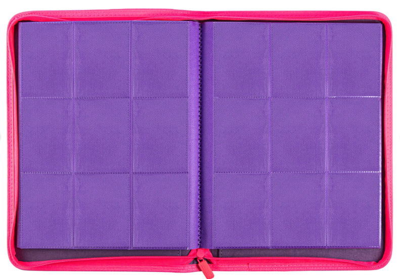 SANSEKING - 9-POCKET SIDE LOADING ZIP BINDER - LEATHER - PURPLE - Immagine 2