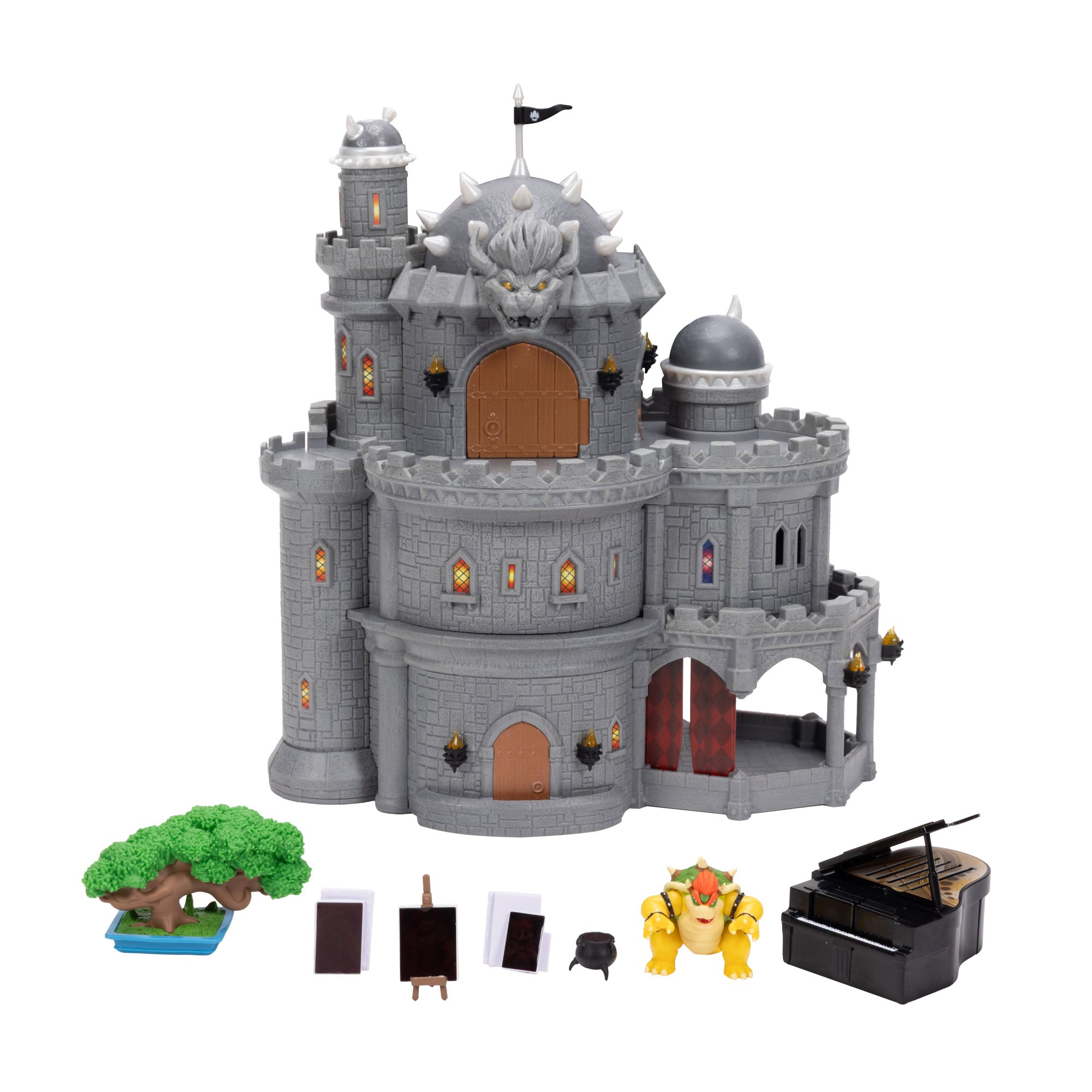 THE SUPER MARIO GALAXY MOVIE - BOWSER CASTLE PLAYSET 30CM - Immagine 2