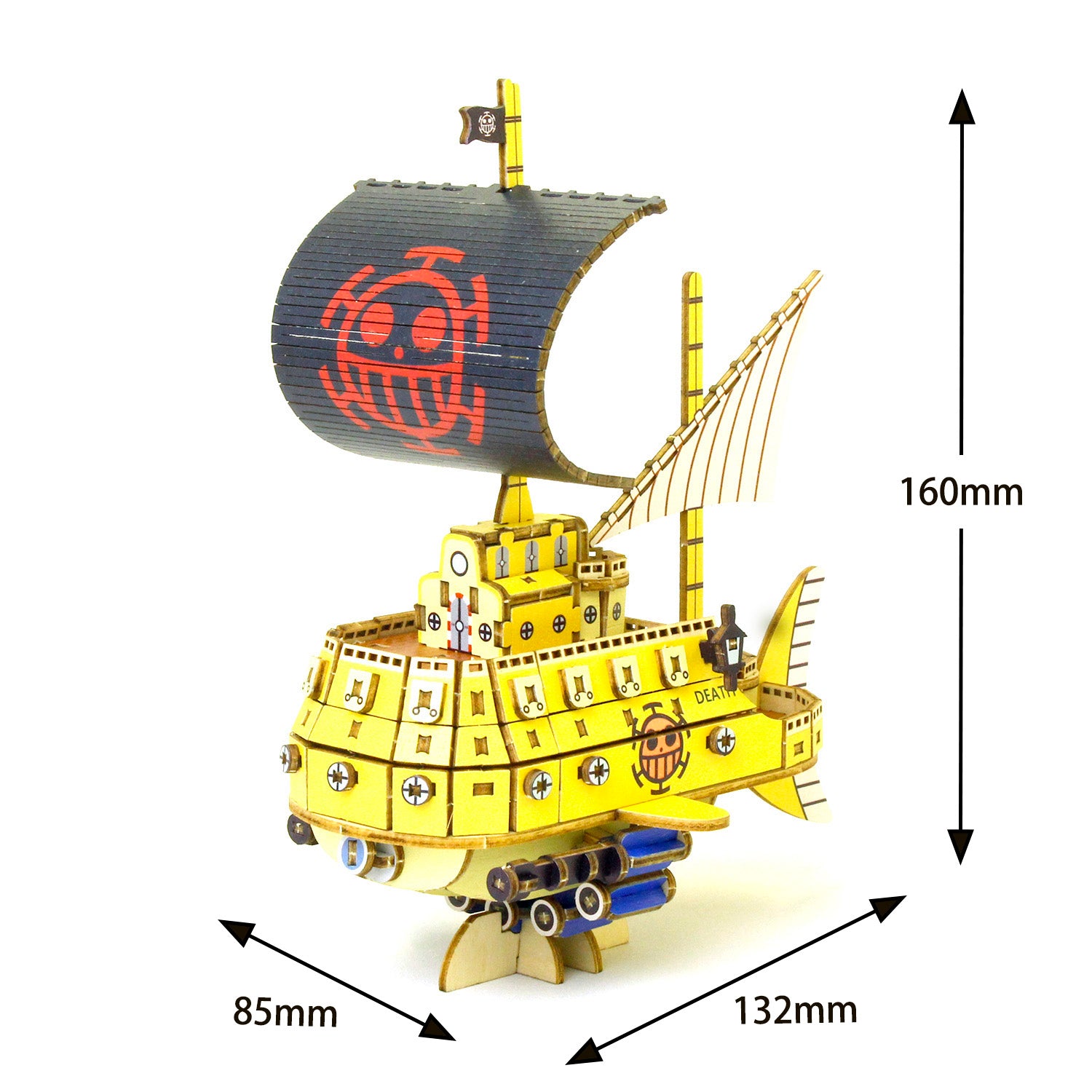 WB66001 - DIY PUZZLE BOAT - ONE PIECE - WA-GU-MI LAW'S SUBMARINE - Immagine 3