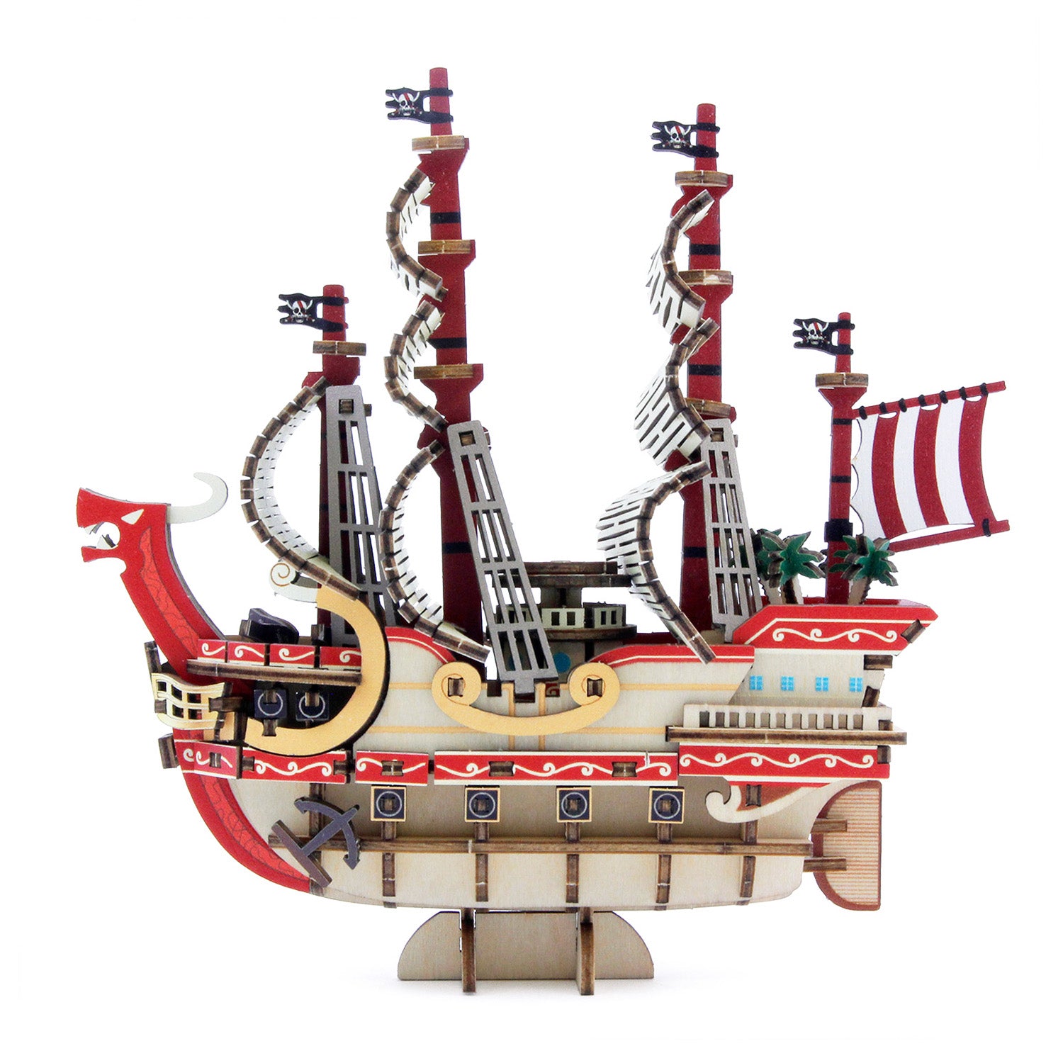 WB66004 - DIY PUZZLE BOAT - ONE PIECE - WA-GU-MI RED FORCE - Immagine 6