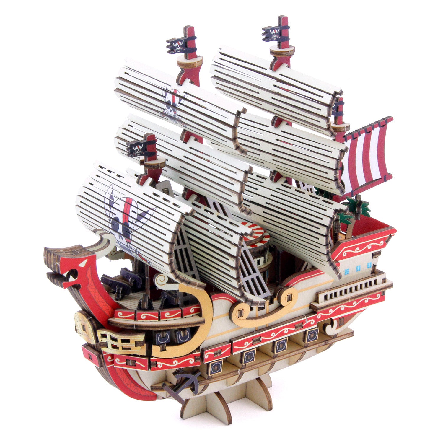 WB66004 - DIY PUZZLE BOAT - ONE PIECE - WA-GU-MI RED FORCE - Immagine 3