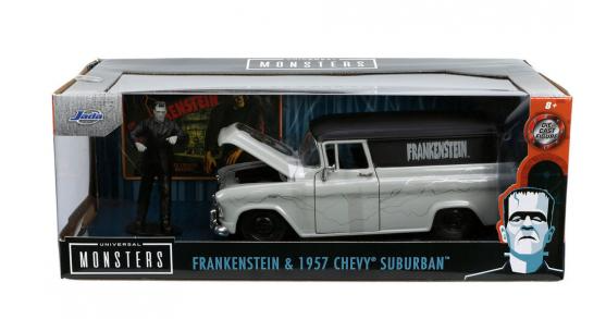MONSTERS: FRANKESTEIN - 1957 CHEVY SUBURBAN - SCALA 1:24 - Immagine 3