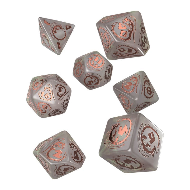 SDRA09 - SET 7 DADI DRAGONS QUARTZ - Immagine 2