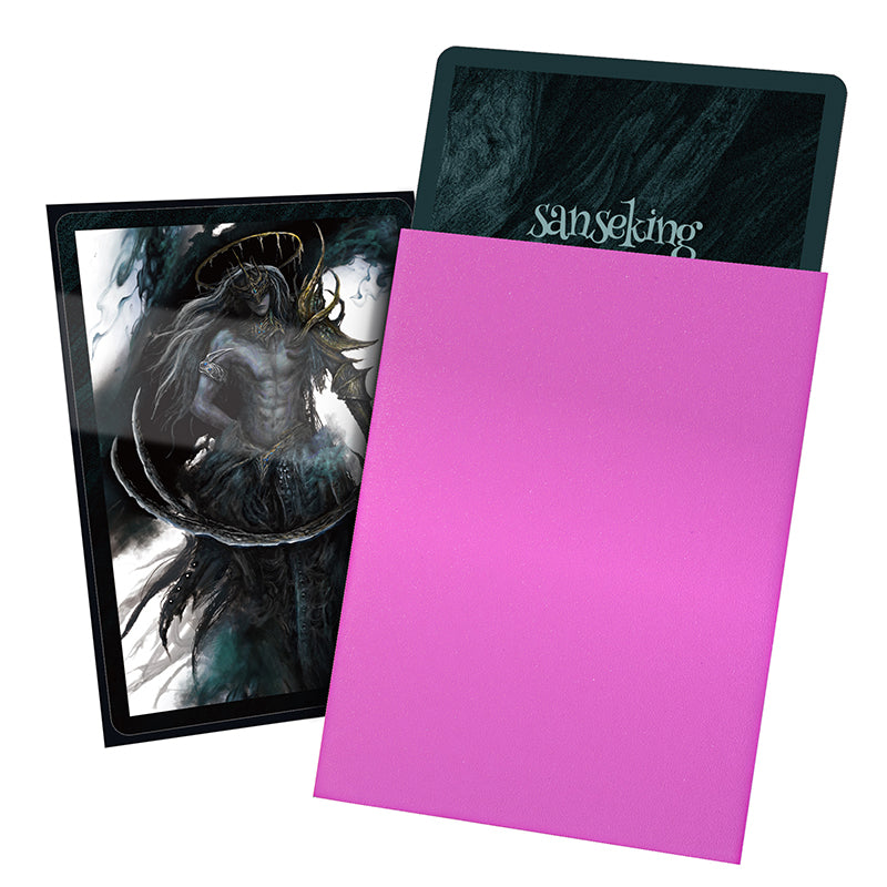 SANSEKING - 70 TOURNAMNET SLEEVES - WHITE DRAGON SERIES - STANDARD SIZE - PINK - Immagine 6