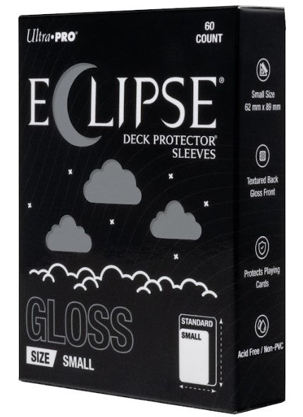 16719 - 60 ECLIPSE DECK PROTECTOR SLEEVES - SMALL - GLOSS - SMOKE GREY - Immagine 2
