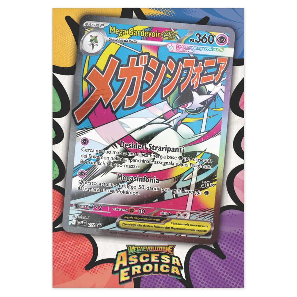 PK10302-I - POKEMON M2.5 COLLEZIONE POSTER PREMIUM MEGA LUCARIO E MEGA GARDEVOIR(IT) - Immagine 8