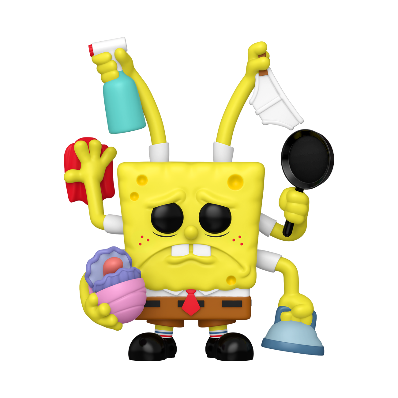 SPONGEBOB - POP FUNKO PREMIUM VINYL FIGURE - 2001 SPONGEBOB CLEANING 9CM FUNSIDE EXCL - Immagine 2