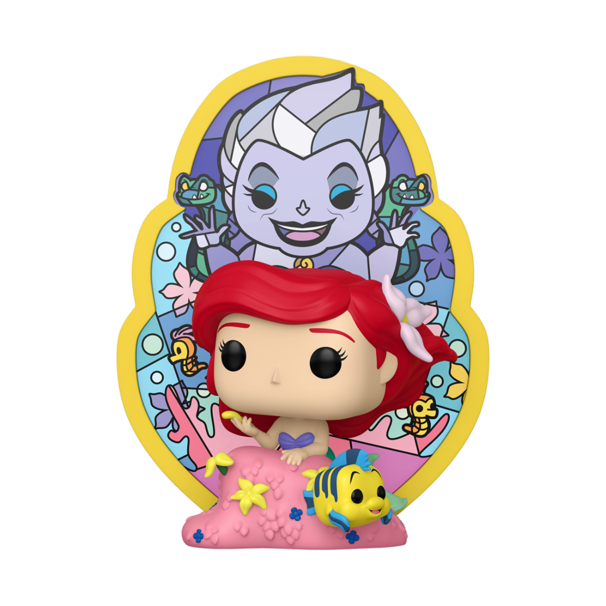 DISNEY PRINCESS- STAINED GLASS S1 - POP FUNKO DELUXE VINYL FIGURE 1702 ARIEL (GLASS) - Immagine 2