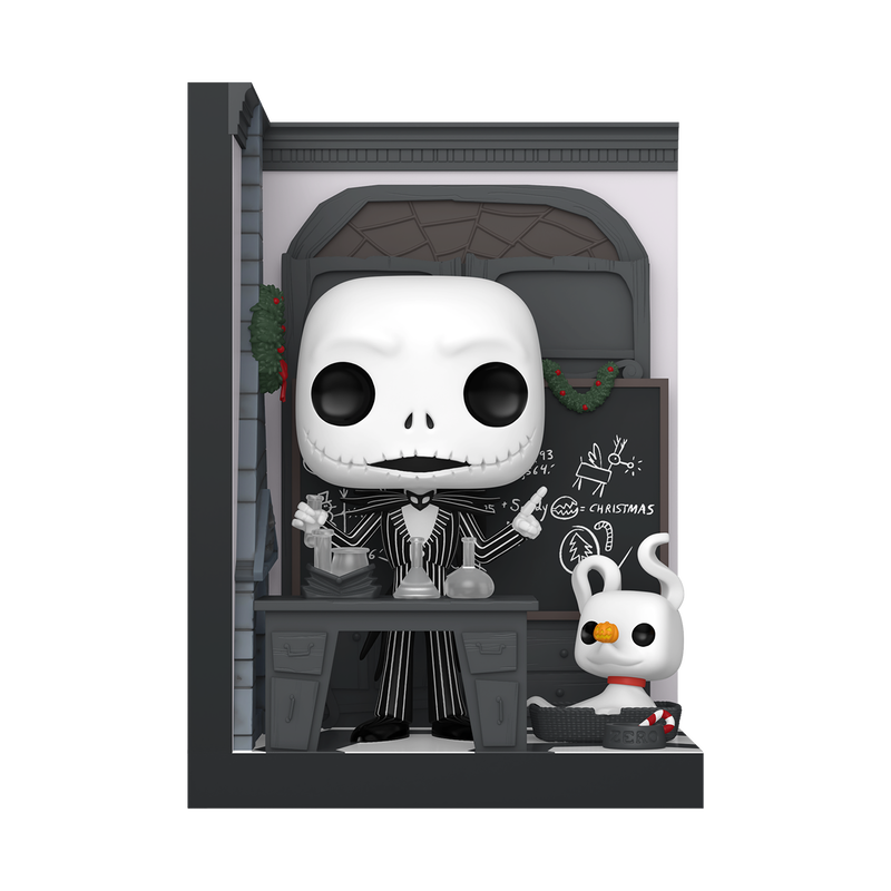 THE NIGHTMARE BEFORE CHRISTMAS - POP FUNKO NOOK VINYL FIGURE - JACK SKELLINGTON IN JACK’S ROOM 9CM - Immagine 2