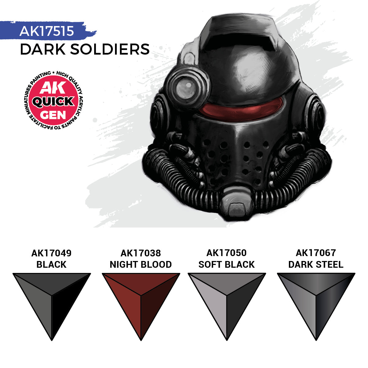 AK17515 - QUICK GEN SET - DARK SOLDIERS - SET DA 4 COLORI - Immagine 3