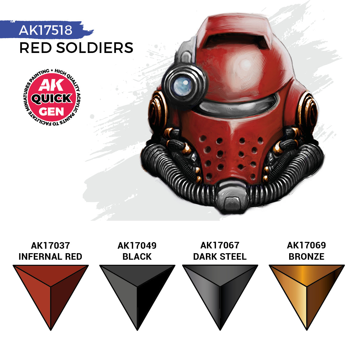 AK17518 - QUICK GEN SET - RED SOLDIERS - SET DA 4 COLORI - Immagine 3