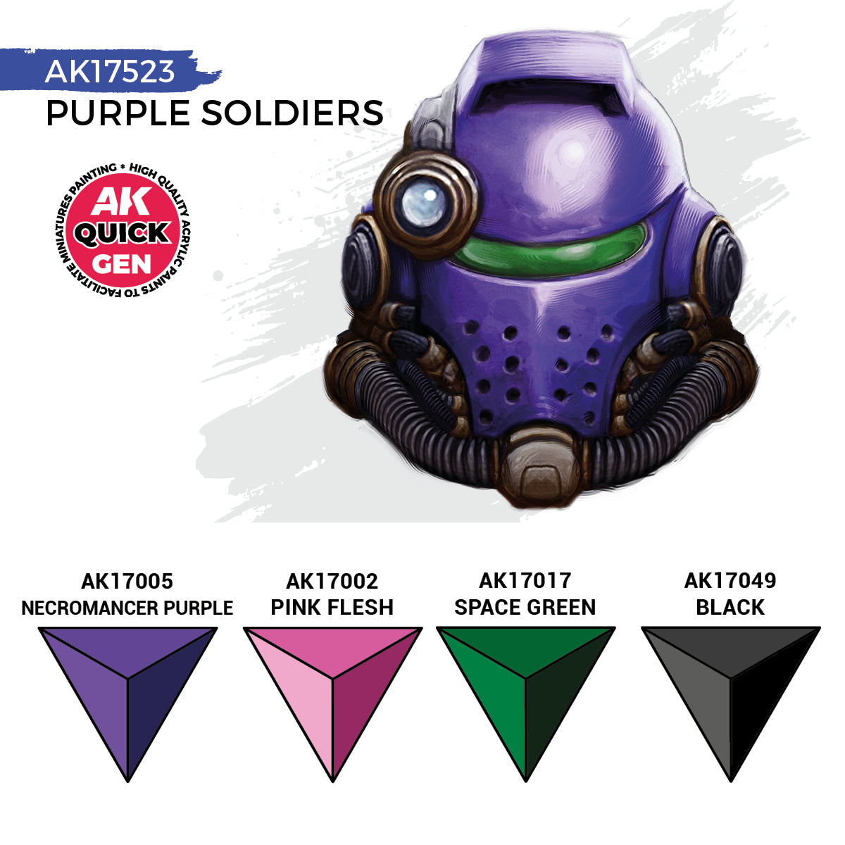 AK17523 - QUICK GEN SET - PURPLE SOLDIERS - SET DA 4 COLORI - Immagine 3