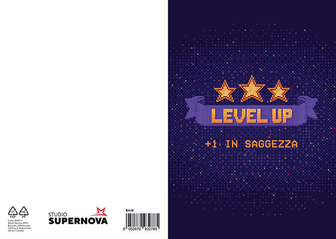 BIGLIETTO AUGURI - BA19 - GIOCO LEVEL UP - Immagine 2