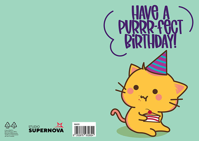 BIGLIETTO AUGURI - BA03 - KAWAII PURRR-FECT - Immagine 2