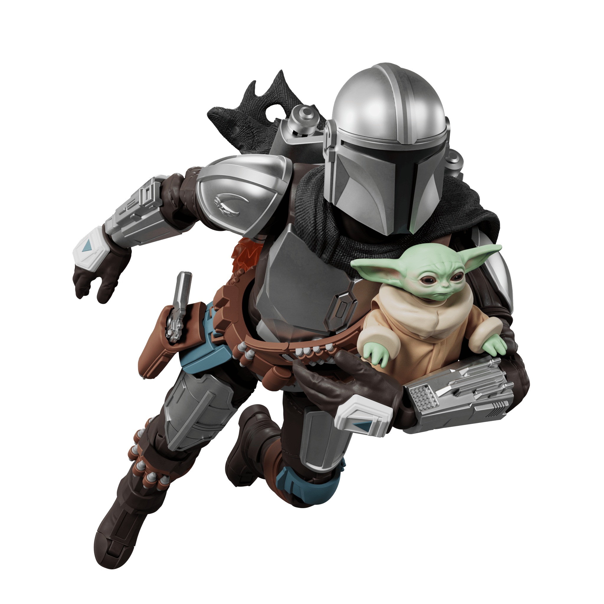 STAR WARS - CHAMPION CLASS 05 - DIN DJARIN AND GROGU - THE MANDALORIAN AND GROGU - MODEL KIT - Immagine 3