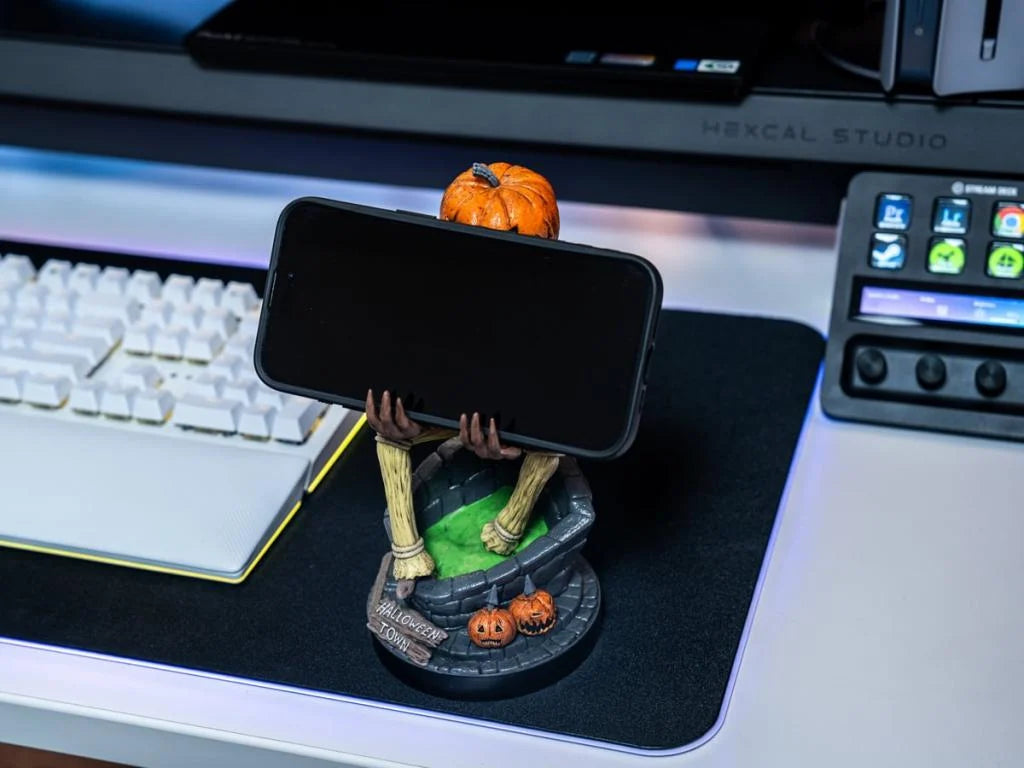 THE NIGHTMARE BEFORE CHRISTMAS - CABLE GUYS FIGURE - CHARGING HOLDER - JACK PUMPKIN KING 20CM - Immagine 2