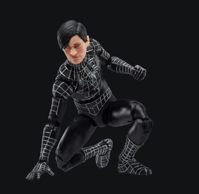 MARVEL LEGENDS - SPIDER-MAN 3 - SPIDER-MAN (TOBY MAGUIRE) BLACK SUIT - ACTION FIGURE 15CM - Immagine 2