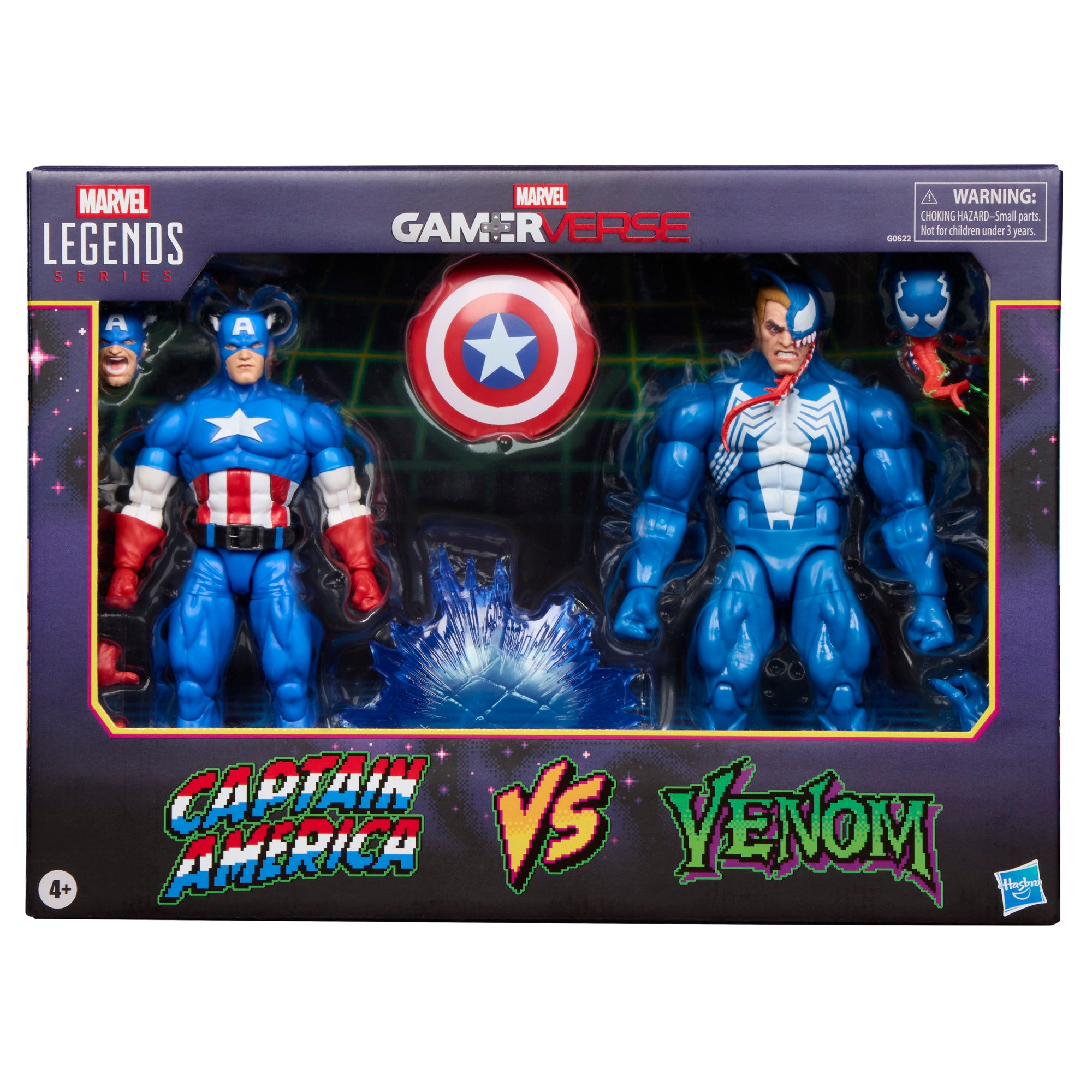 MARVEL CLASSIC - LEGENDS - CAPTAIN AMERICA VS. VENOM - ACTION FIGURE 15CM - Immagine 2