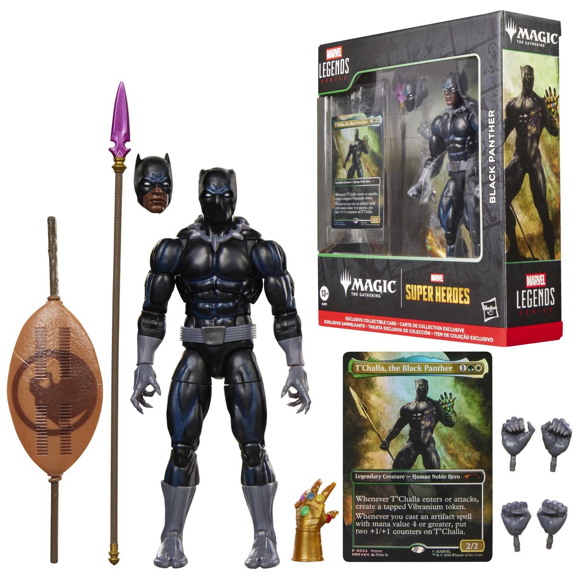 MARVEL SUPER HEROES X MAGIC: THE GATHERING - BLACK PANTHER - ACTION FIGURE 15CM - Immagine 2