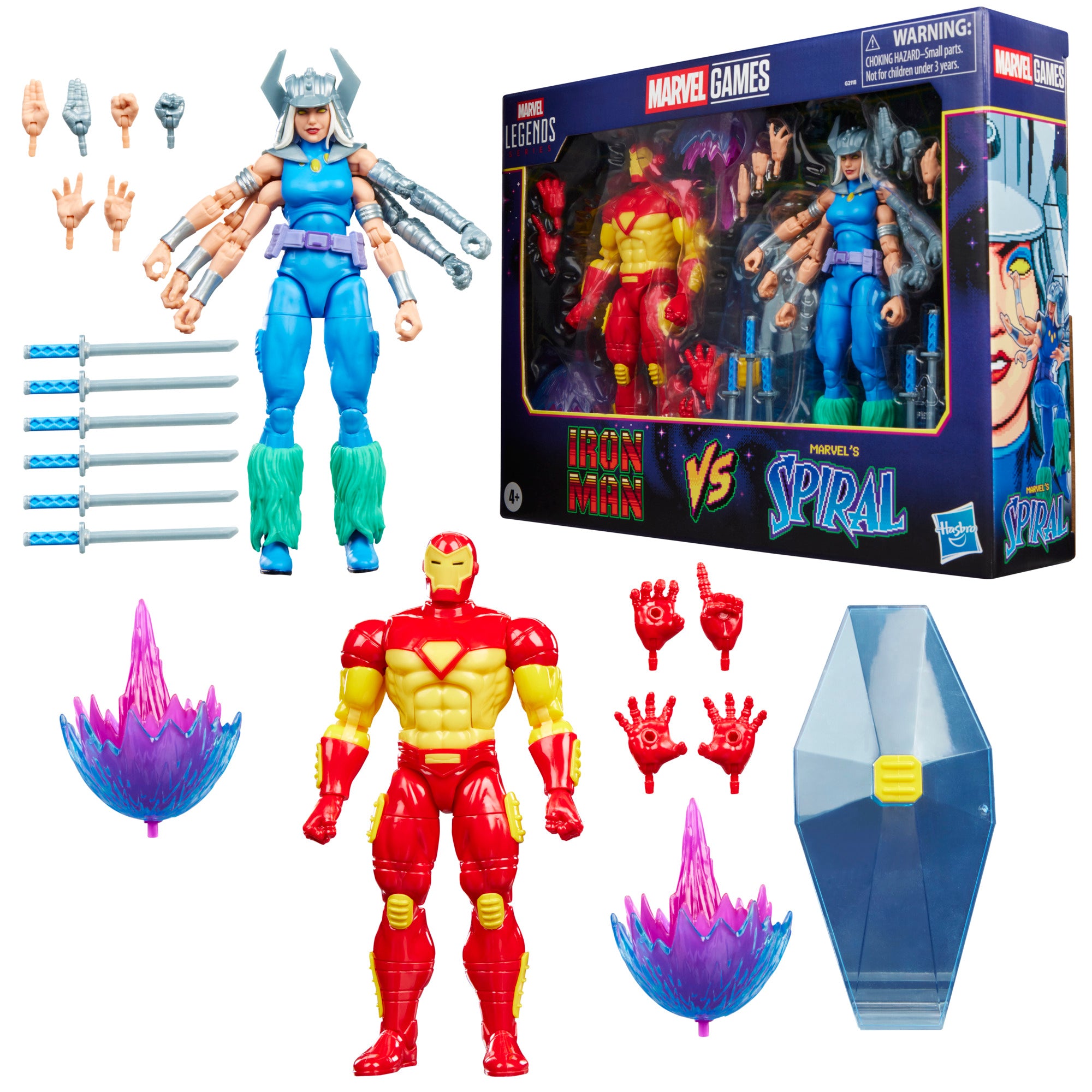 MARVEL LEGENDS SERIES - MARVEL GAMES: IRON MAN VS SPIRAL - ACTION FIGURE 15CM - Immagine 2