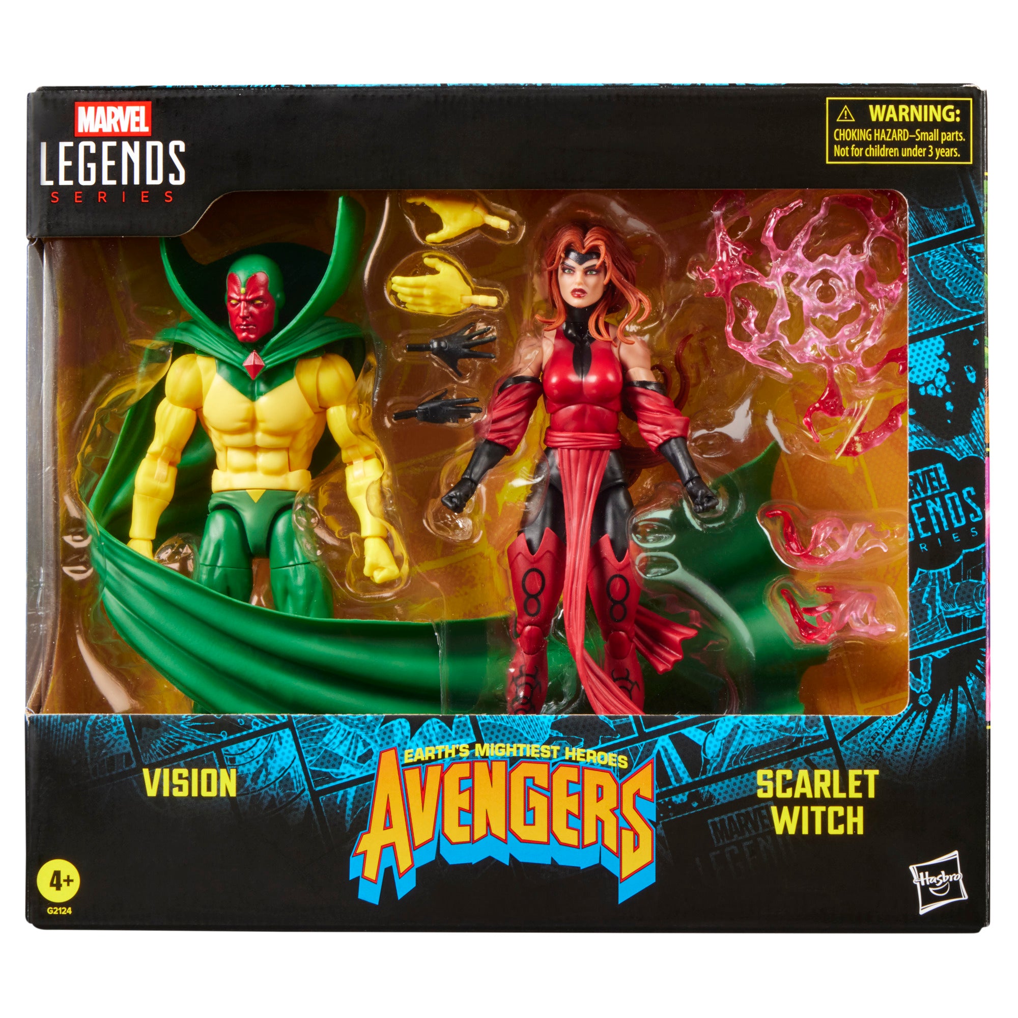 MARVEL LEGENDS SERIES - AVENGERS: THE CROSSING - VISIONE E SCARLET - 2 ACTION FIGURES 15CM - Immagine 3