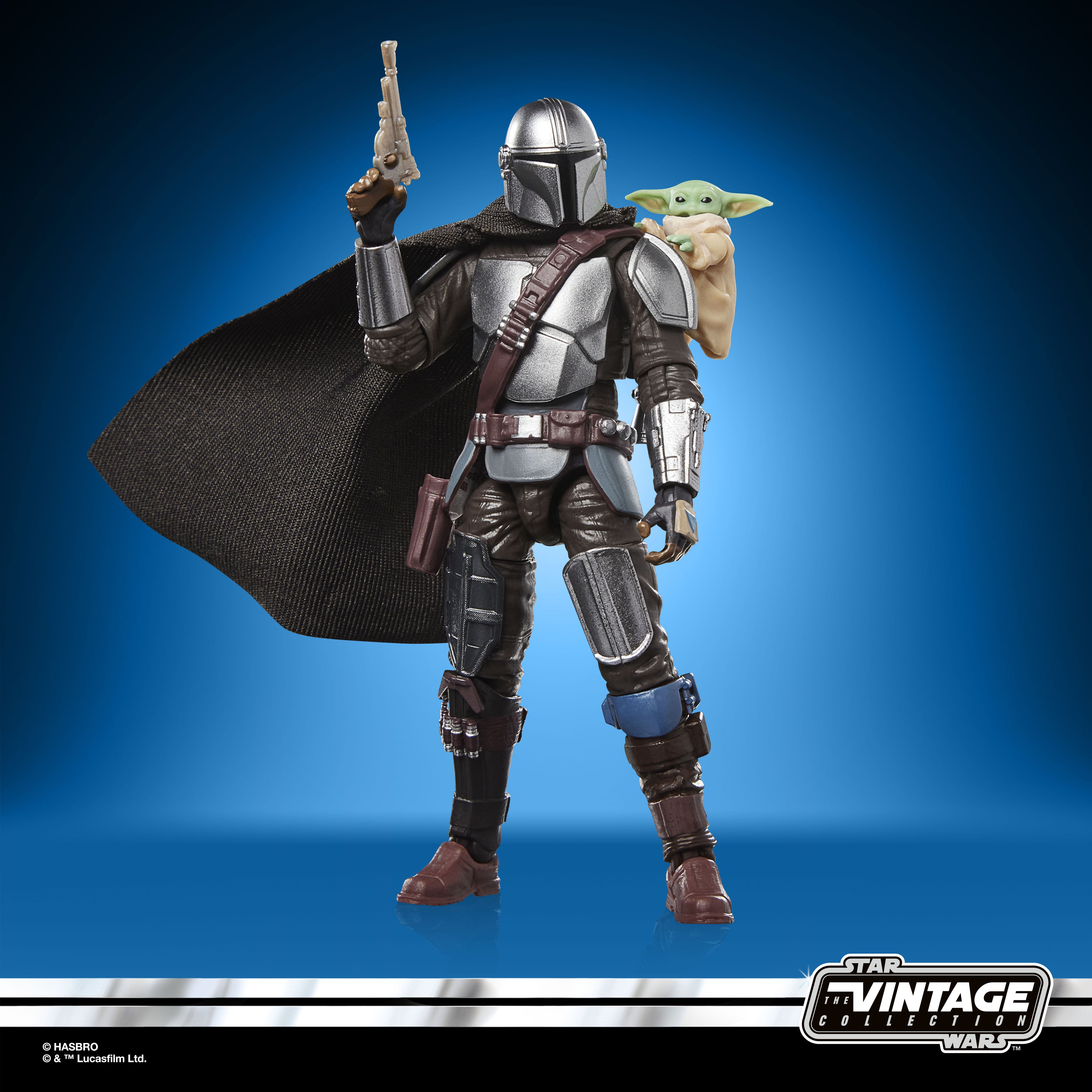 STAR WARS - THE VINTAGE COLLECTION - MANDALORIAN E GROGU - ACTION FIGURE 9.5CM - Immagine 2