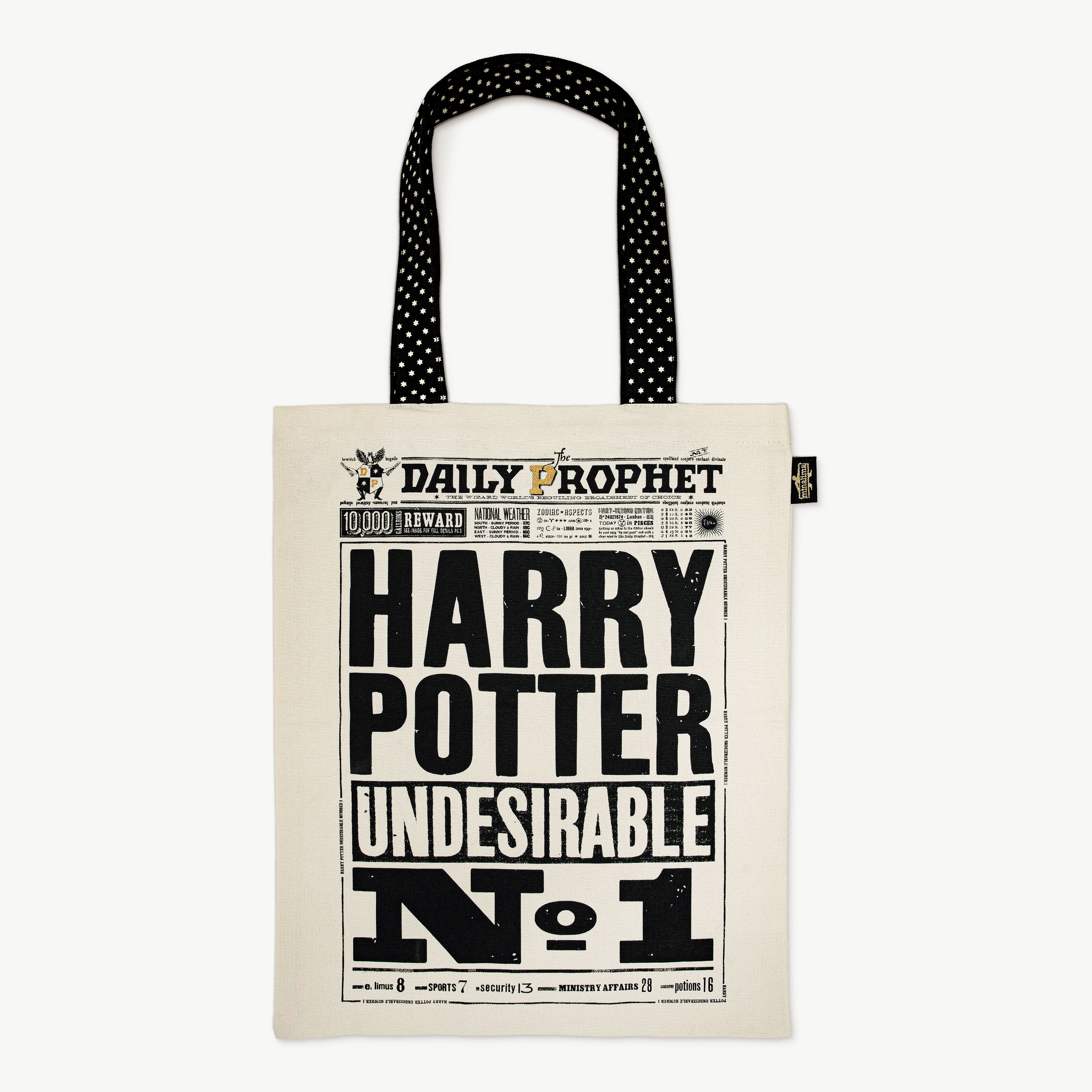 HPTOTE11 - THE DAILY PROPHET: 'HARRY POTTER UNDESIRABLE NO.1' - TOTE BAG - Immagine 2