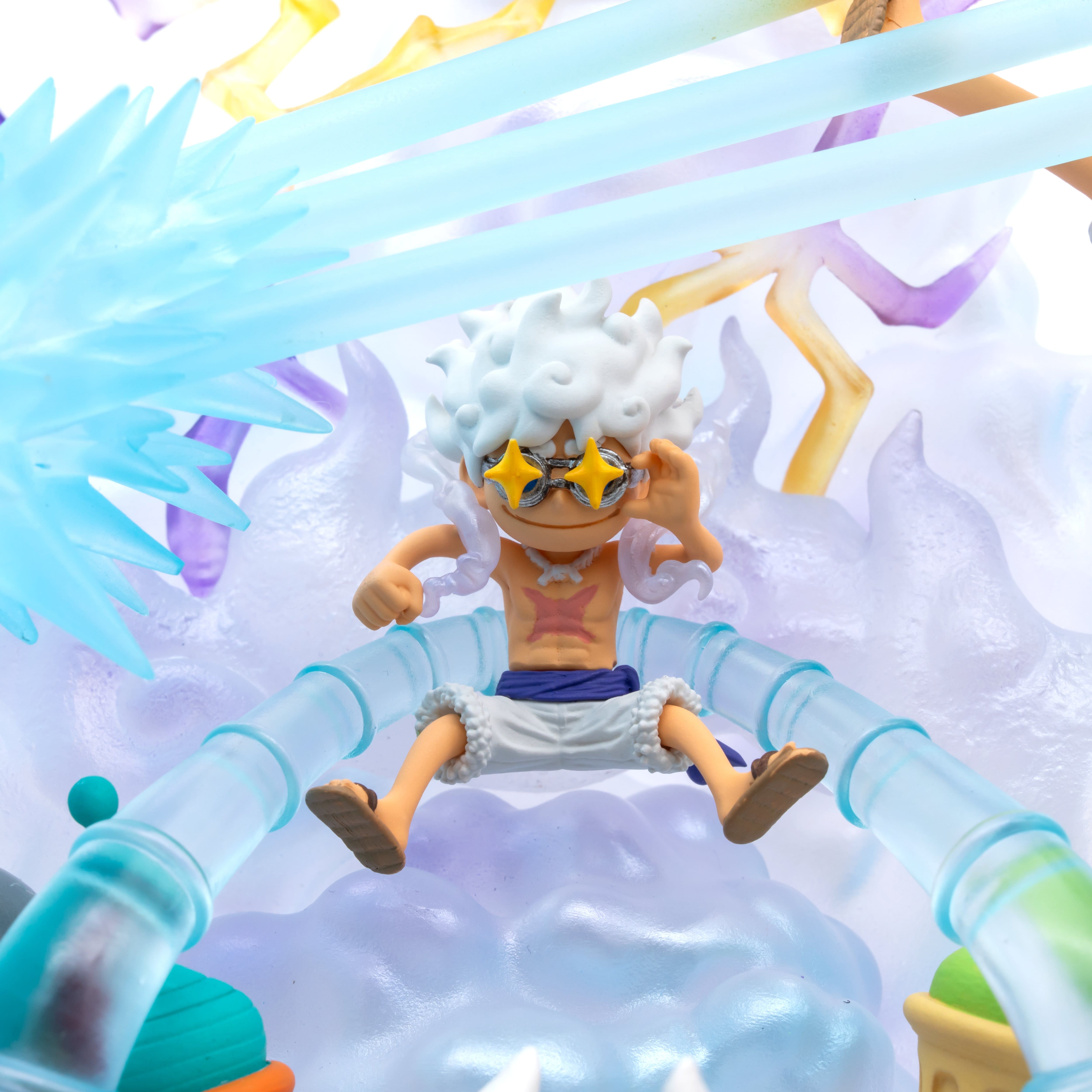 69689 - ONE PIECE - S.H. FIGUARTS WORLD COLLECTABLE FIGURE PREMIUM - MONKEY D.LUFFY GEAR 5 SPECIAL - DIORAMA 21CM - Immagine 8