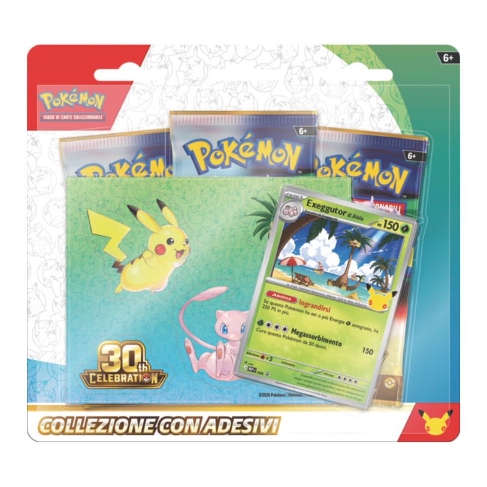 PK10449-I - POKEMON - POKEMON 30 ANNIVERSARIO - COLLEZIONE CON ADESIVI DELL'ESPANSIONE - Immagine 3