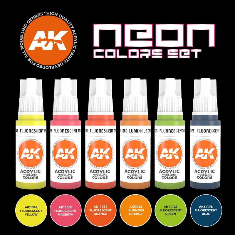 AK11610 - 3GEN ACRYLICS - NEON COLORS SET - SET DA 6 COLORI - Immagine 2
