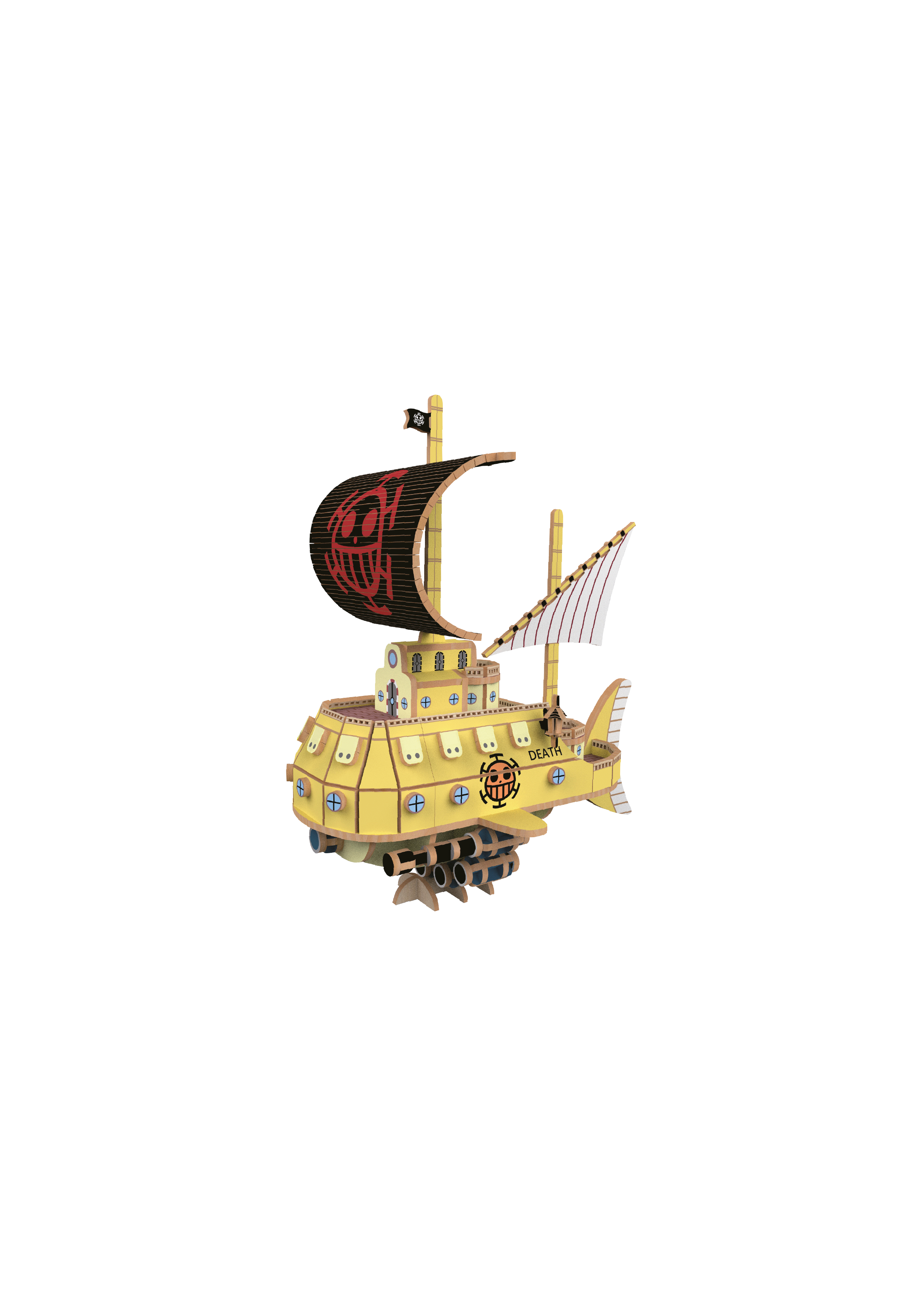 WB66001 - DIY PUZZLE BOAT - ONE PIECE - WA-GU-MI LAW'S SUBMARINE - Immagine 2