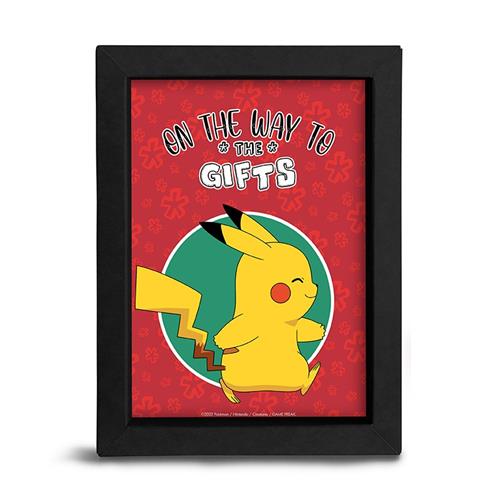 TGGKRA113 - POKEMON - BLACK KRAFT FRAME (15X20) - ON THE WAY TO THE GIFTS