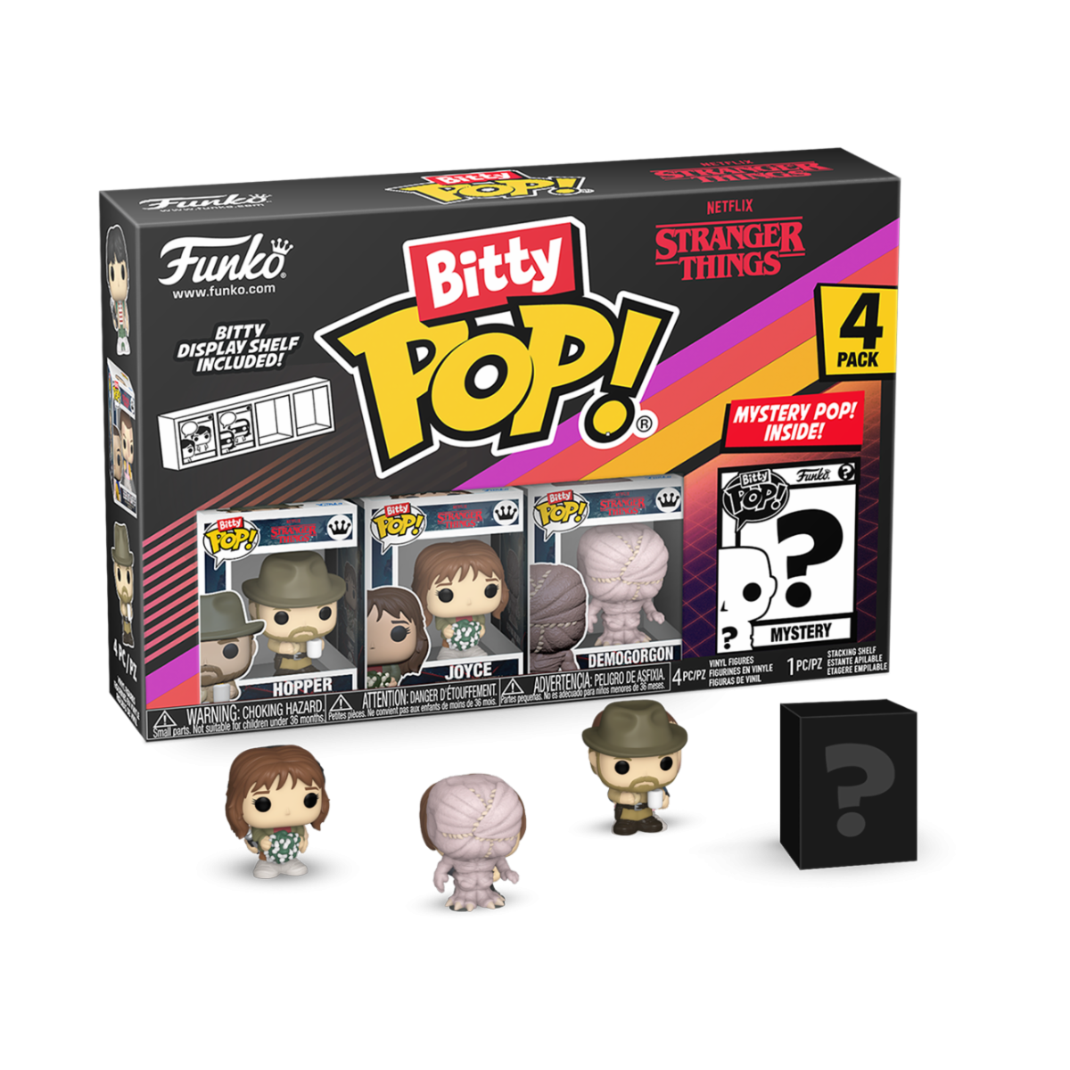 83664 - STRANGER THINGS - FUNKO BITTY POP VINYL FIGURE - HOPPER (4PK)